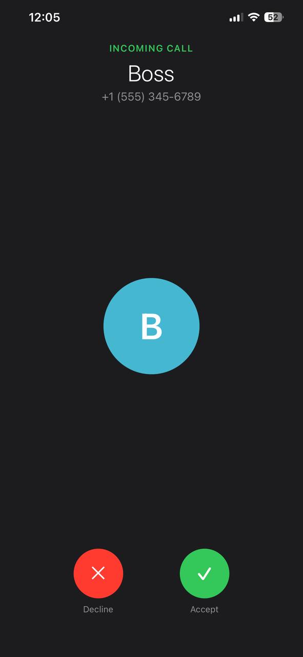 Call Me - Incoming Call